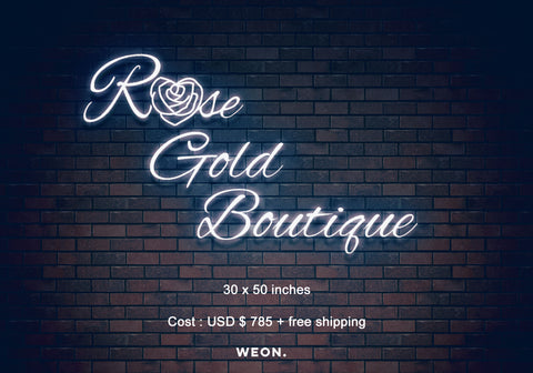Custom Neon Sign ( Rose Gold )